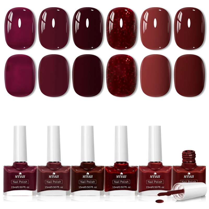 6pcs/set 15ml Red Black Glass  - огляд і ціна Resin Glitter Pack