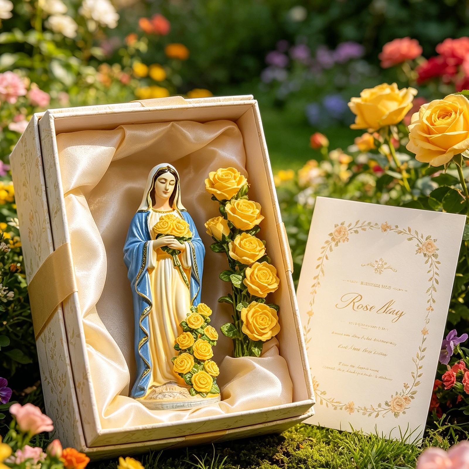 Virgin Mary Solar Statue Garde - огляд і ціна Crafting Resin