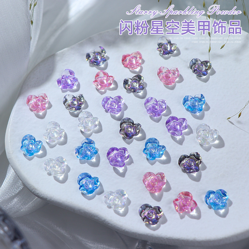 50pcs/pack 10x10mm nail art fi - огляд і ціна Resin Glitter Pack