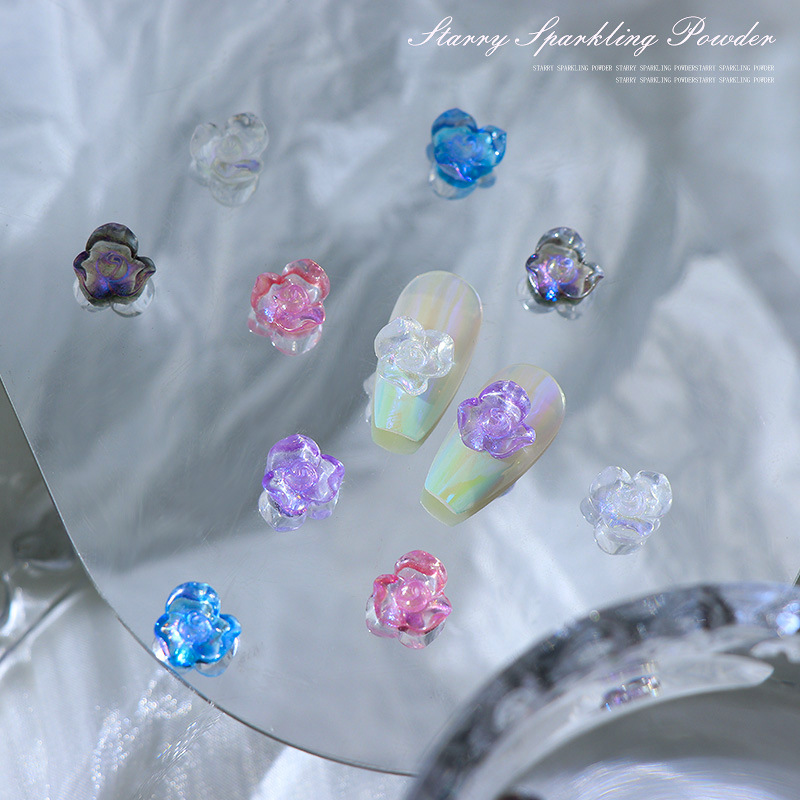 50pcs/pack 10x10mm nail art fi - огляд і ціна Resin Glitter Pack