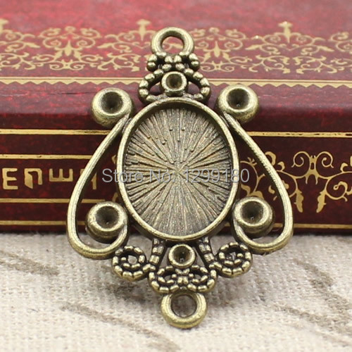 50pcs/lot Alloy Bronze Tone Ca - огляд і ціна Bezels Set Pendant