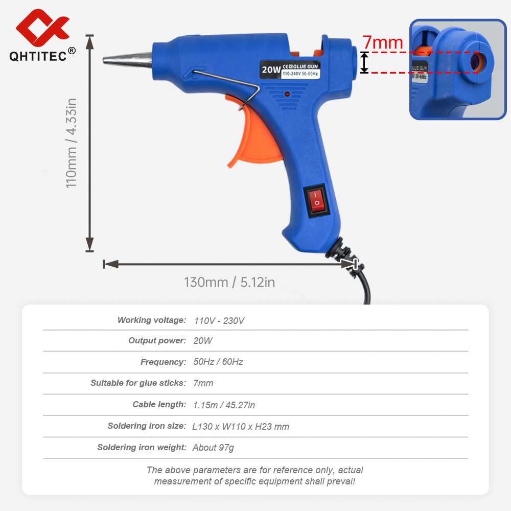 JCD 20W Hot Melt Glue Gun With - огляд і ціна Heat Gun Small