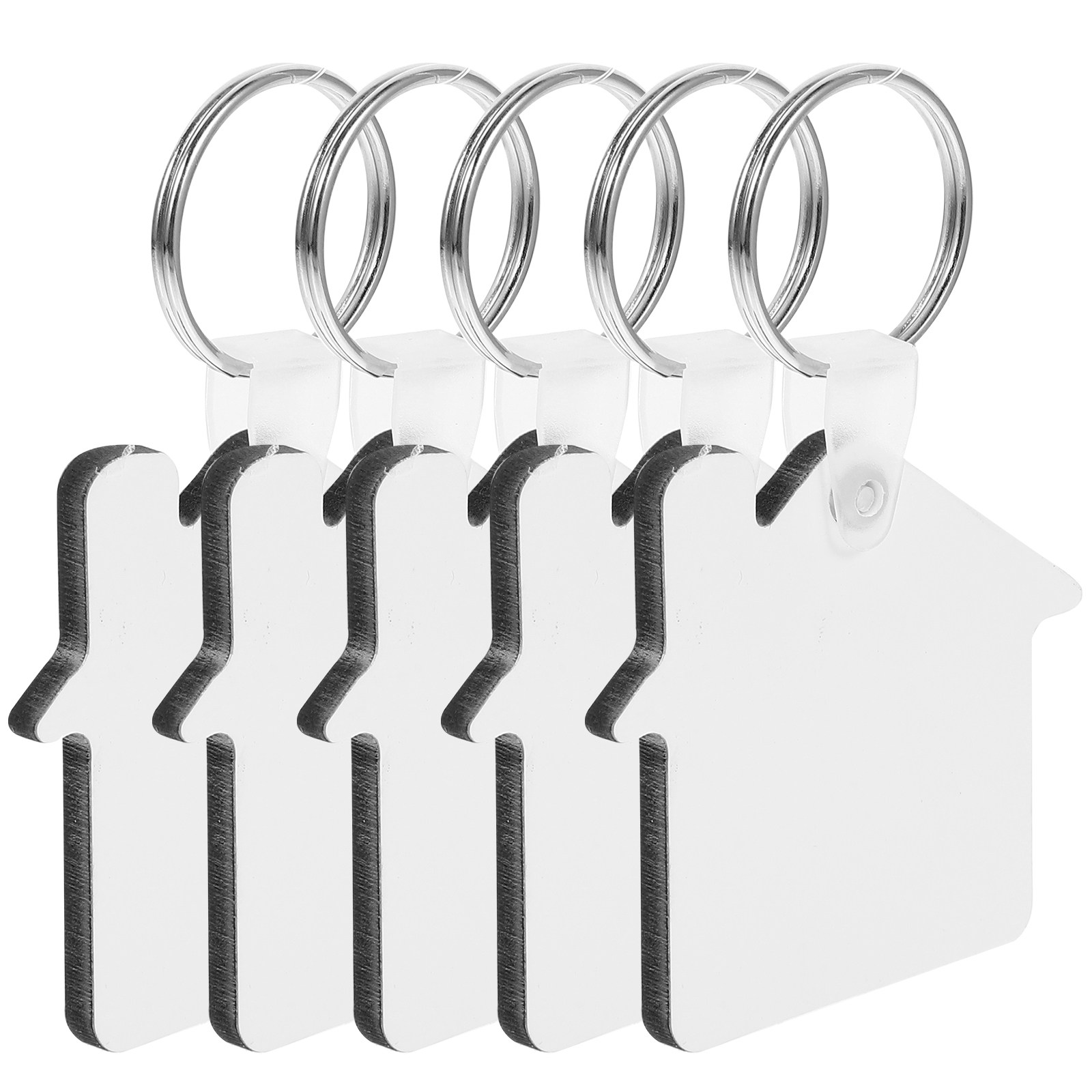5Pcs Sublimation Keychain Blan - огляд і ціна Wood Ring Blank