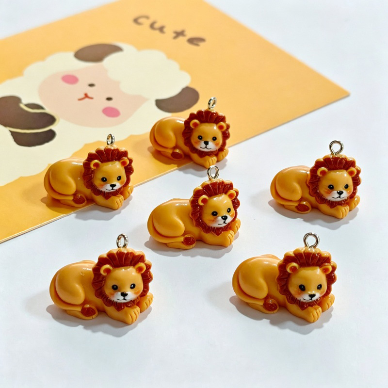 6Pcs Resin Simulation Cute Lio - огляд і ціна Resin Crafts Diy