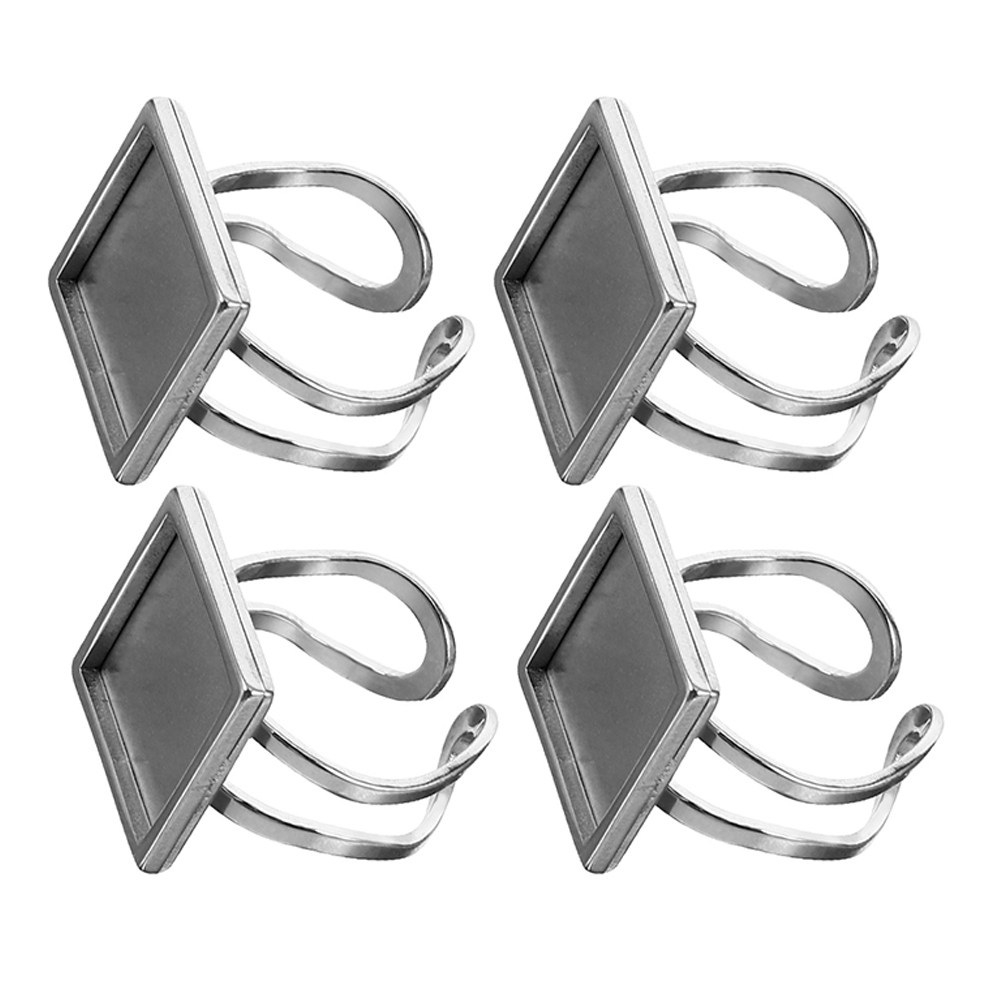 4Pcs Stainless Steel Ring Base - огляд і ціна Resin Crafts Diy